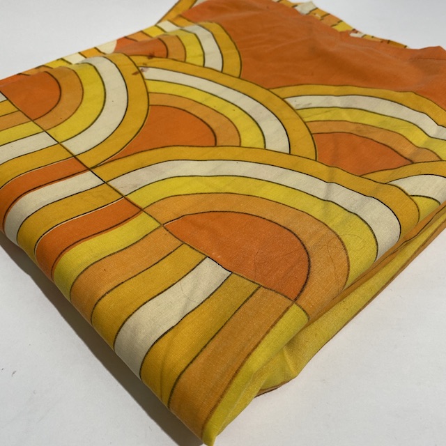SHEET, Retro Orange Yellow Stripe Pattern